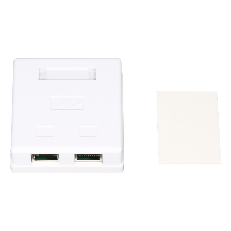 CAT5E/CAT6 Shielded Dual Port Desktop Box