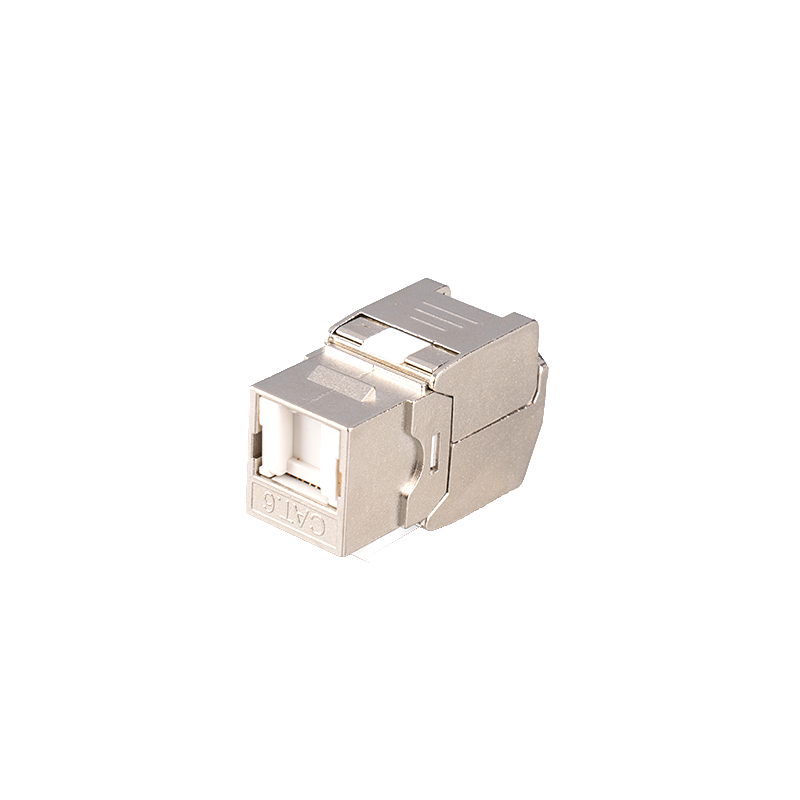 CAT5E/CAT6/CAT6A/CAT7 Zinc Alloy Shielded Up And Down Tool-Free Module (With Dust Door)